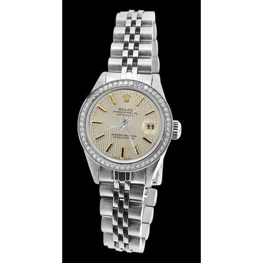Bracelet Montre Femme Datejust Cadran Blanc Rolex
