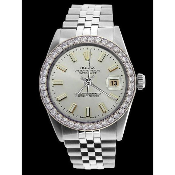 acier inoxydable Rolex Jubilé Bracelet Blanc Cadran 