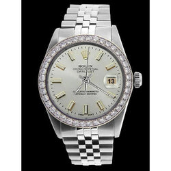 acier inoxydable Rolex Jubilé Bracelet Blanc Cadran Datejust Hommes Montre prise rapide