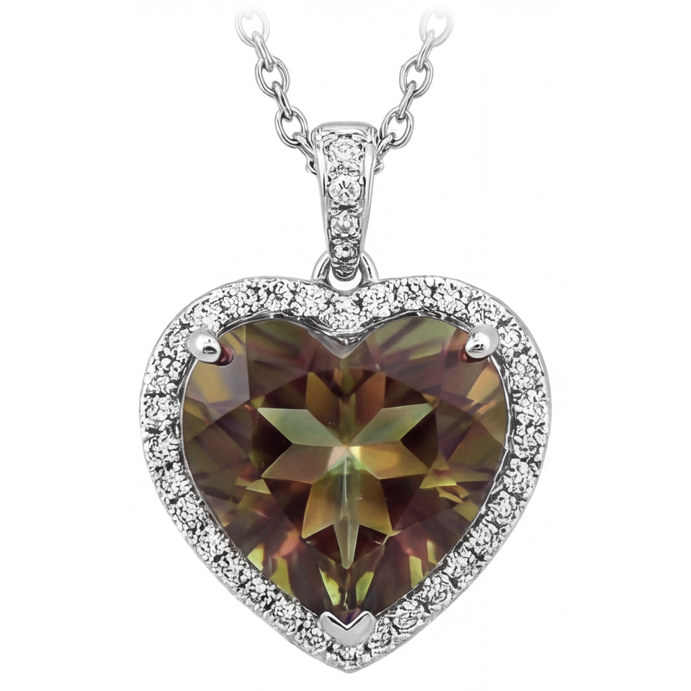Collier Pendentif Pierre Or 14K Blanc avec Alexandrite – vue principale