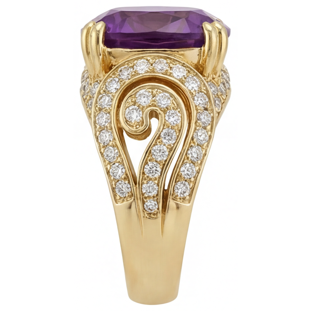 Sophistiqué Bague avec Gemme 10 carats – vue d'angle