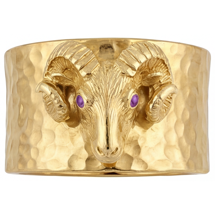 Améthyste Bague pour Homme 0,05 carats Or Jaune 14 Carats – vue principale