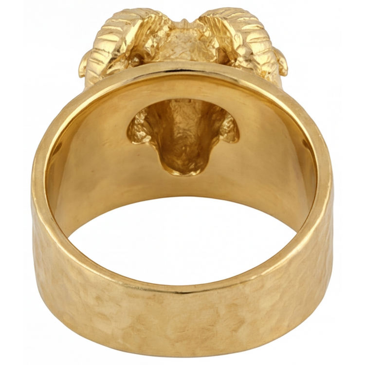Améthyste Bague pour Homme 0,05-carats Or Jaune 14 Carats – vue de dessus