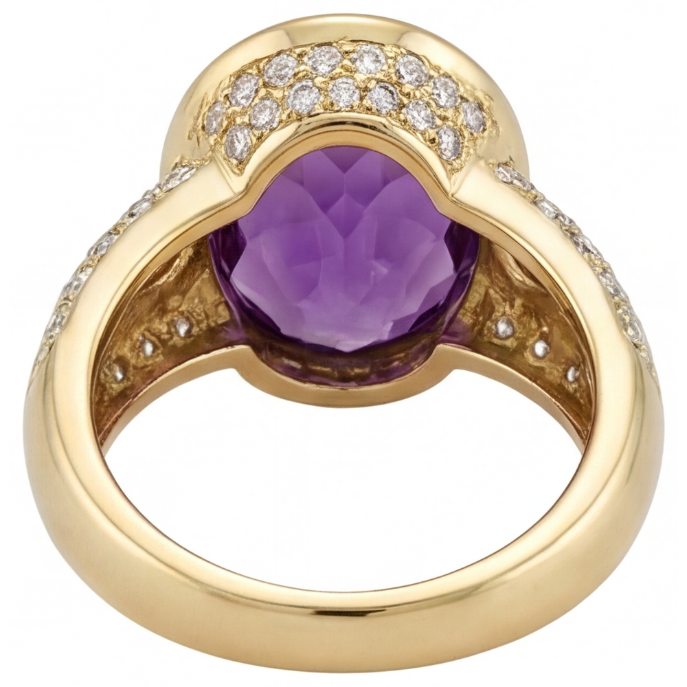 Chatoyant Bague Pierre de Couleur 9 carats – vue arrière