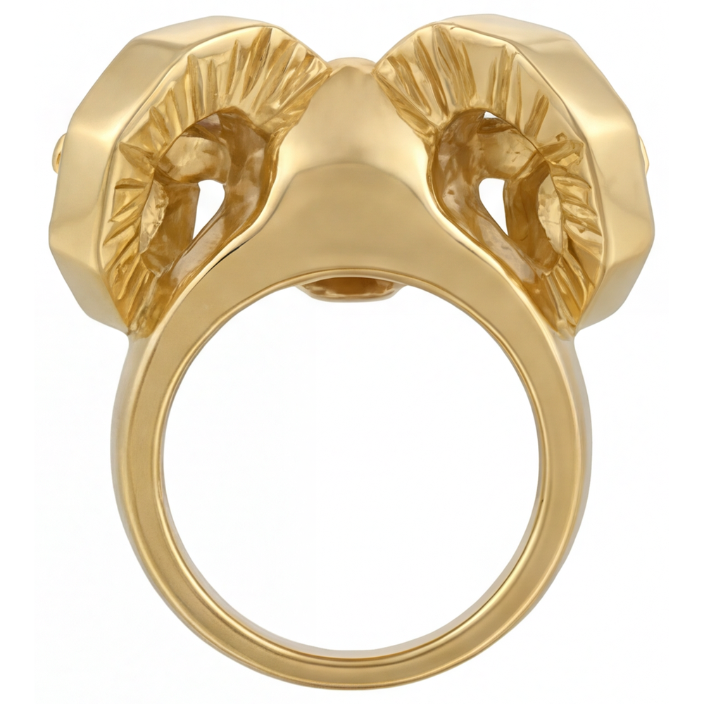 Améthyste Pourpre Bague Pierre Précieuse 0,10-carats Or Jaune 14 Carats – vue arrière