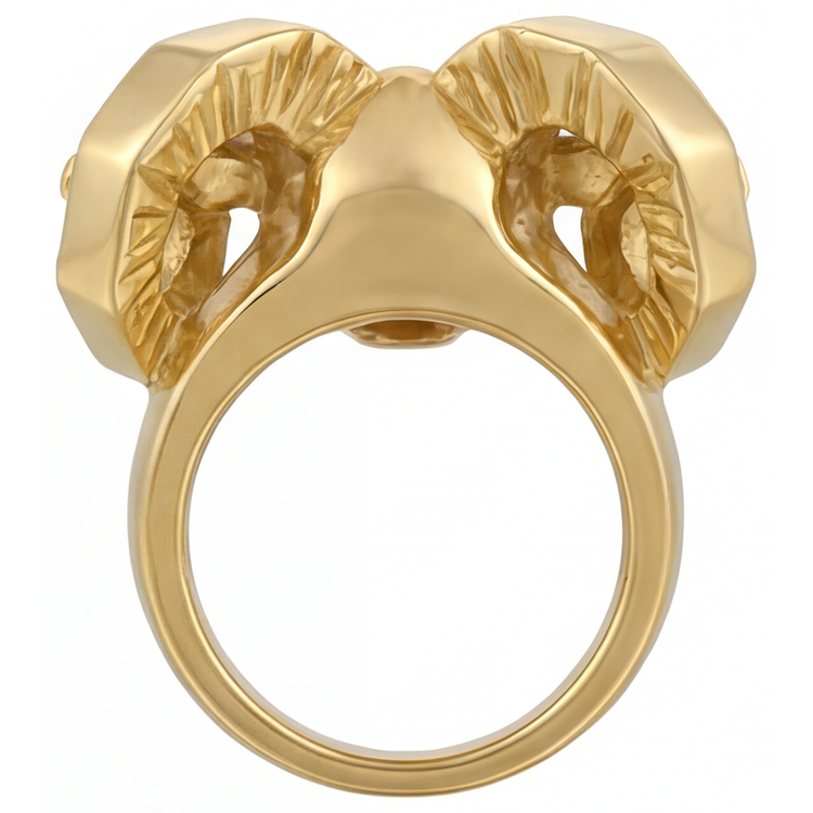 Améthyste Pourpre Bague Pierre Précieuse 0,10-carats Or Jaune 14 Carats – vue arrière