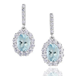 De luxe Aigue-Marine Bleu Mer Gemstone Earring 4,85 carats – Or