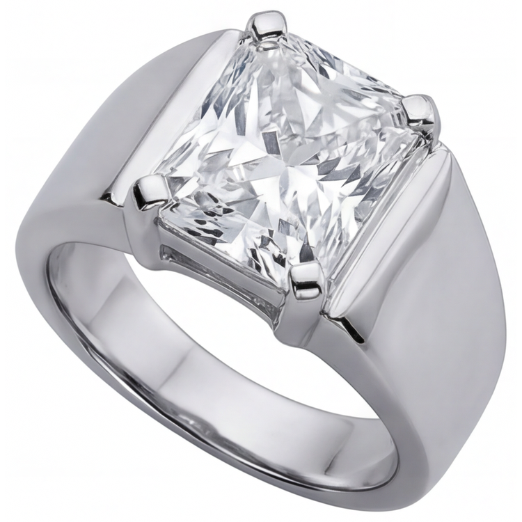 Élégant Bague Homme 5 carats – vue de côté