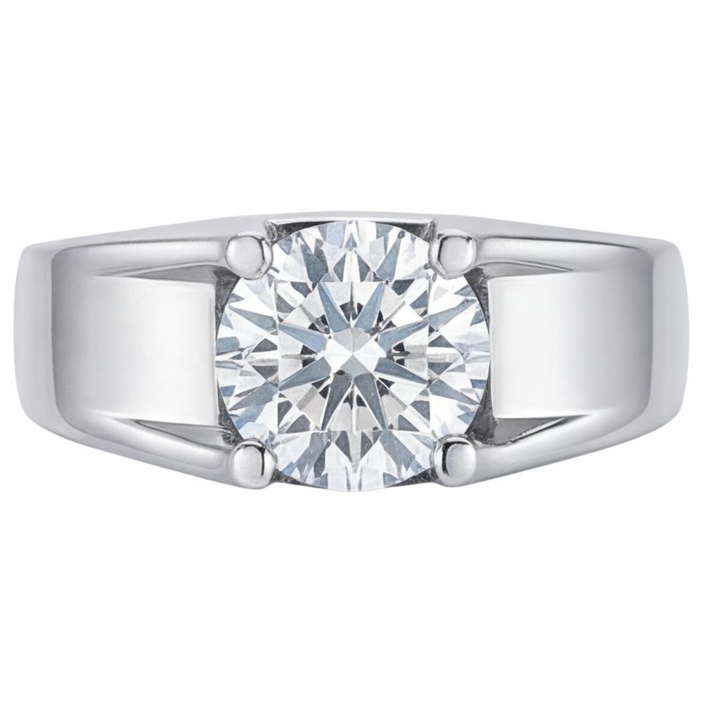 Fait à la main Brillant Bague Masculine 2,50 carats – vue principale