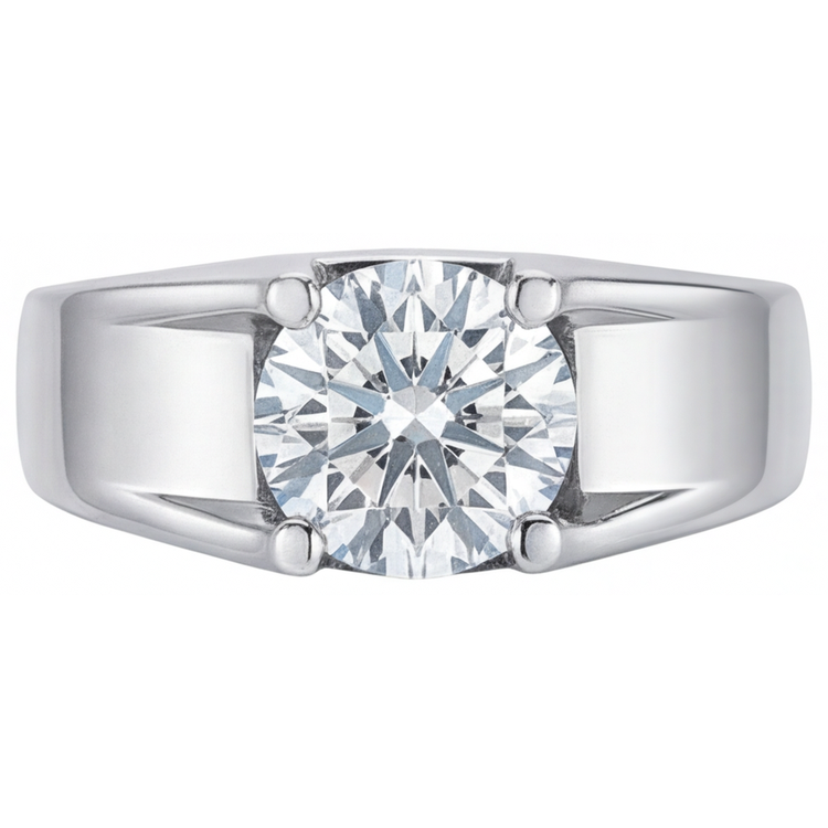 Fait à la main Brillant Bague Masculine 2,50 carats – vue principale