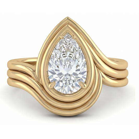 Artisanal Bague Mono-Pierre 2,50 carats – vue de face