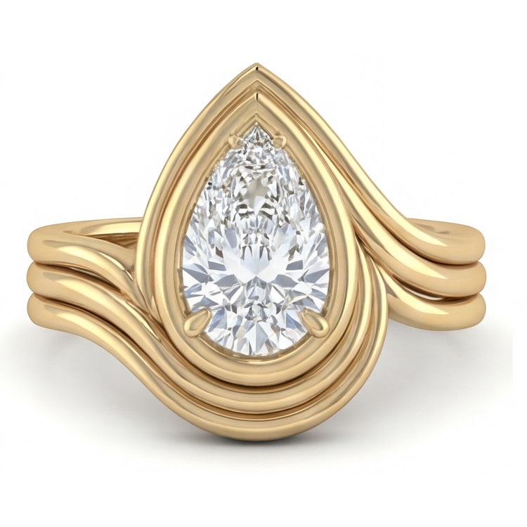 Artisanal Bague Mono-Pierre 2,50 carats – vue de face