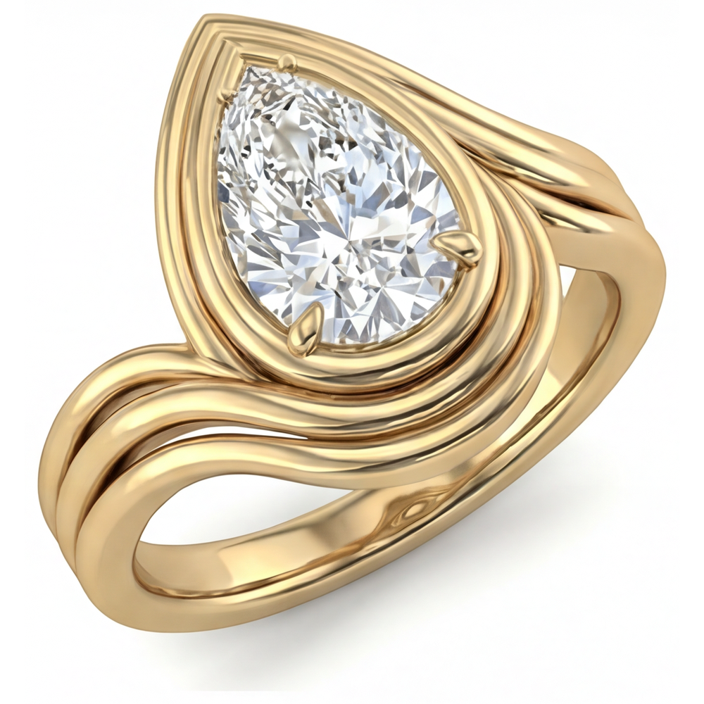 Artisanal Brillant Bague Mono-Pierre 2,50 carats – vue de côté