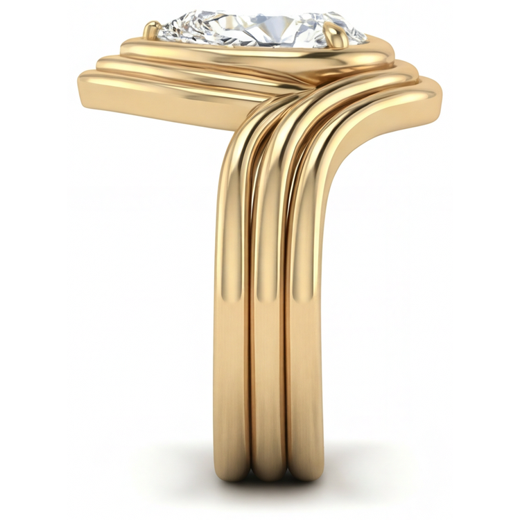 Artisanal Bague Mono-Pierre 2,50 carats – vue de dessus