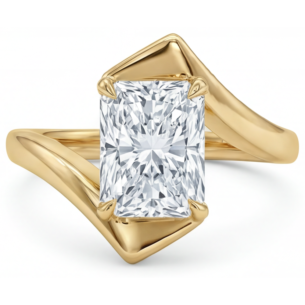Brillant Bague Mono-Pierre 2-carats Or Jaune 14 Carats – vue principale