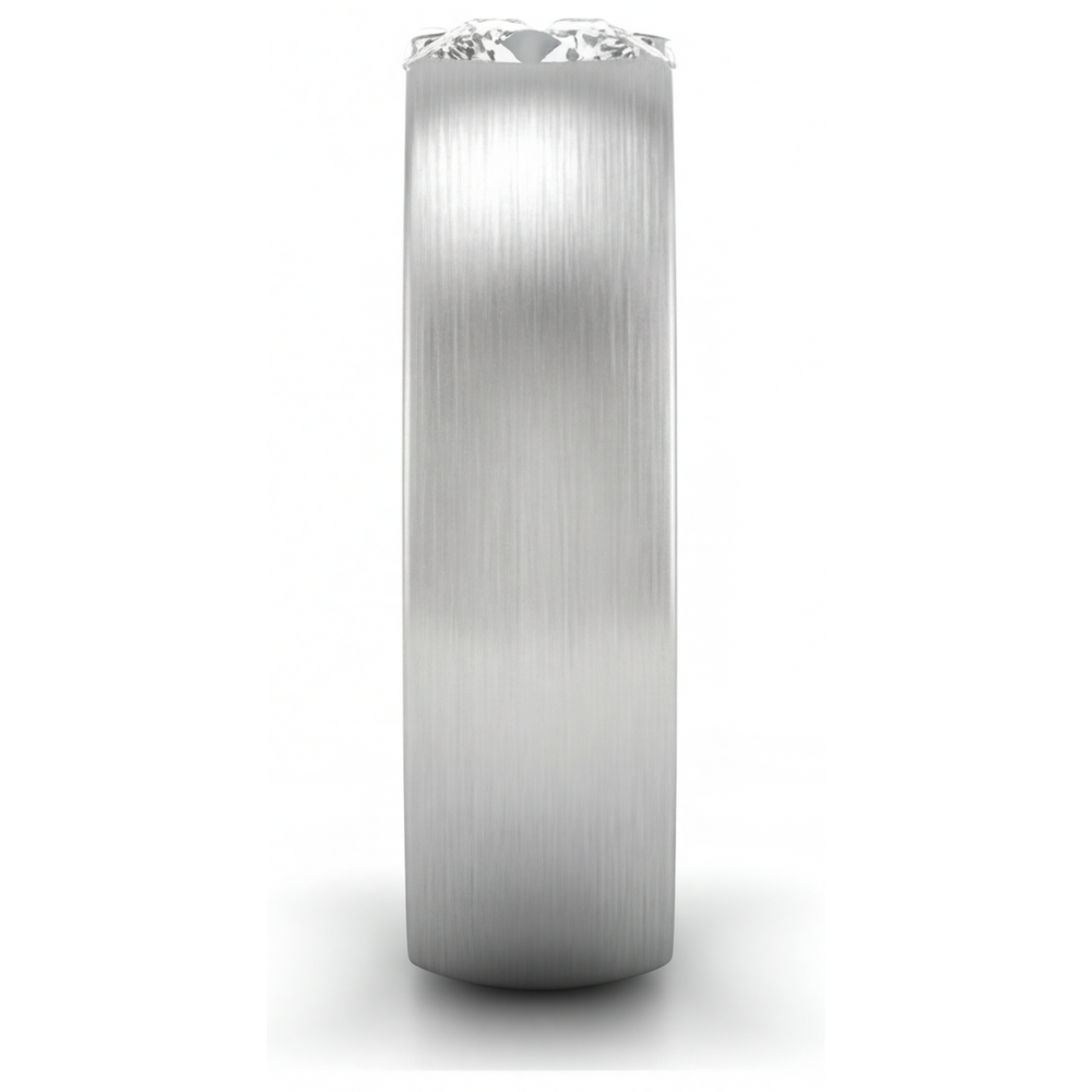 Brillant Bague pour Homme 1,50 carats Or Blanc 14 Carats – vue de profil