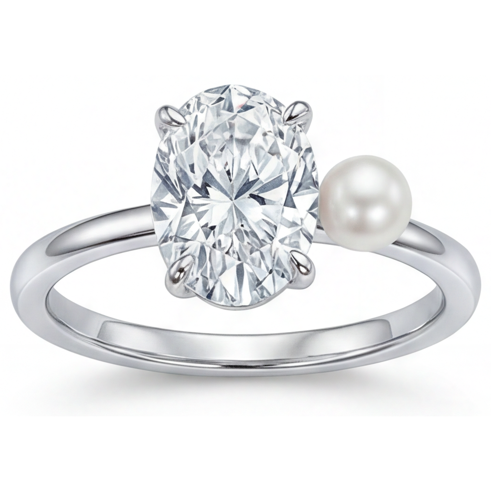 Brillant Bague Solitaire 2-carats Or Blanc 14 Carats – vue principale