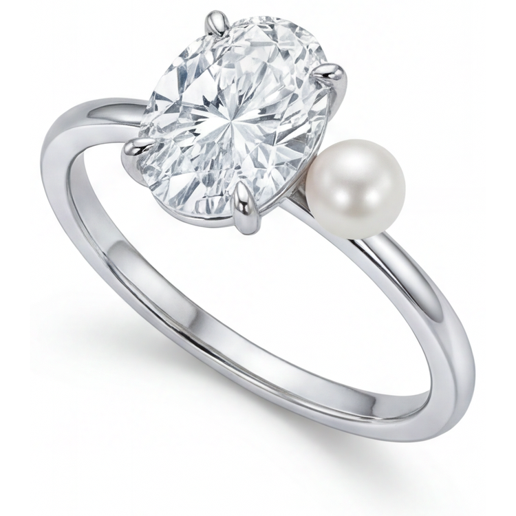 Sur mesure Bague Solitaire 2 carats – vue d'angle