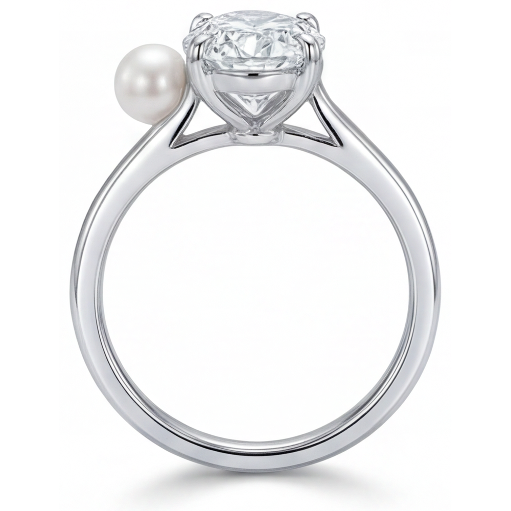 Sur mesure Bague Solitaire 2 carats – vue de profil