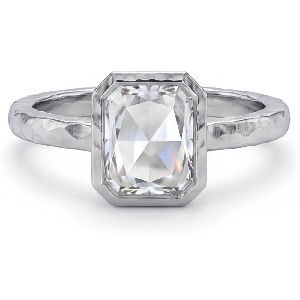 Brillant Solitaire de Fiançailles 2,5 carats Or Blanc 14 Carats – vue principale