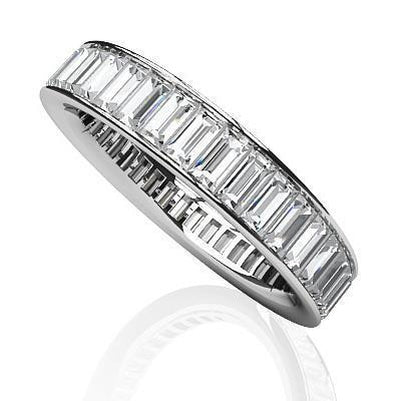 Diamant Eternity Band 6 carats Or Blanc 14 Carats – vue principale