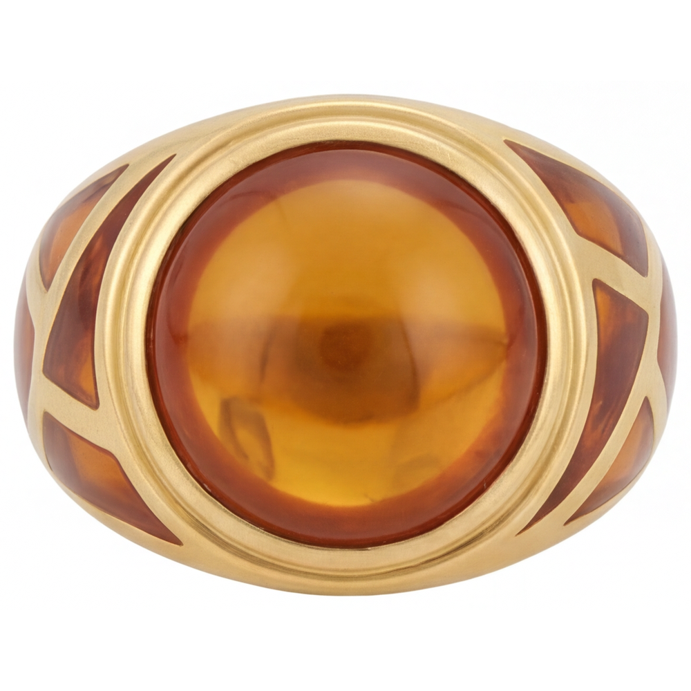 Citrine Bague avec Gemme – vue principale