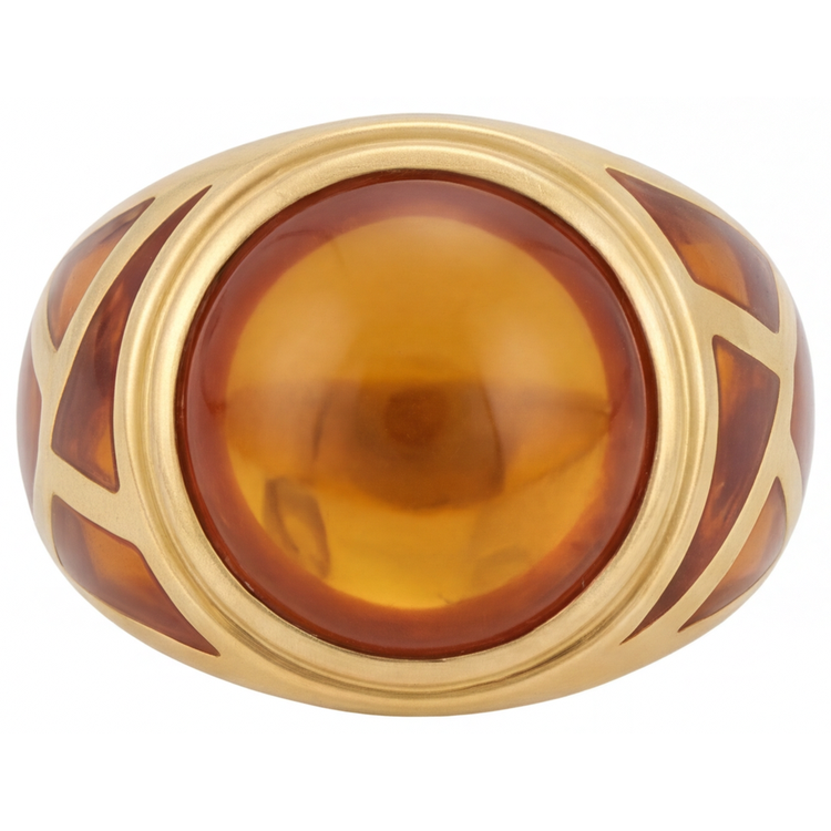 Citrine Bague avec Gemme – vue principale