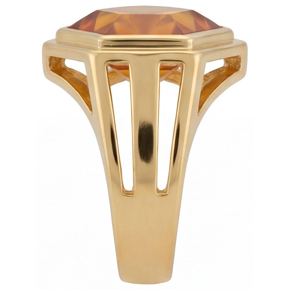 Exquis Bague avec Gemme 5 carats – vue de côté