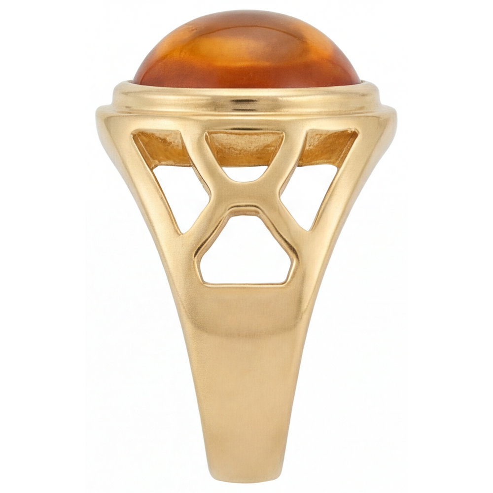 Étincelant Citrine Bague Pierre de Couleur 5 carats – vue d'angle