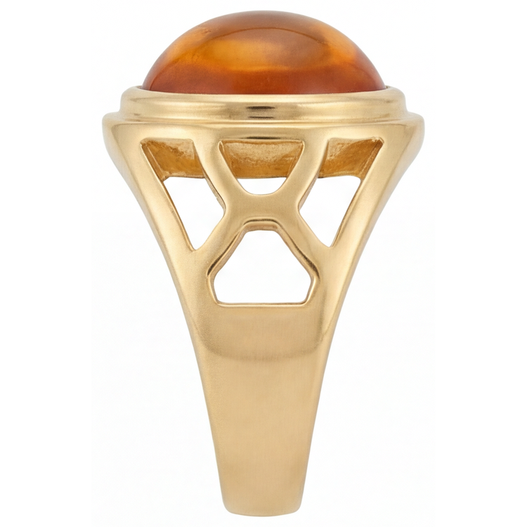 Étincelant Citrine Bague Pierre de Couleur 5 carats – vue d'angle