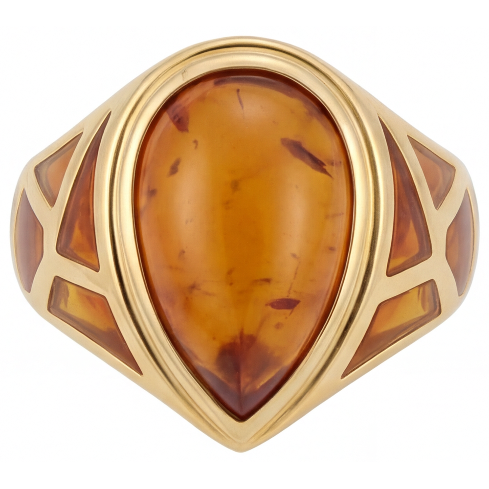 Bague Pierre Précieuse Or 14K Jaune avec Citrine – vue principale