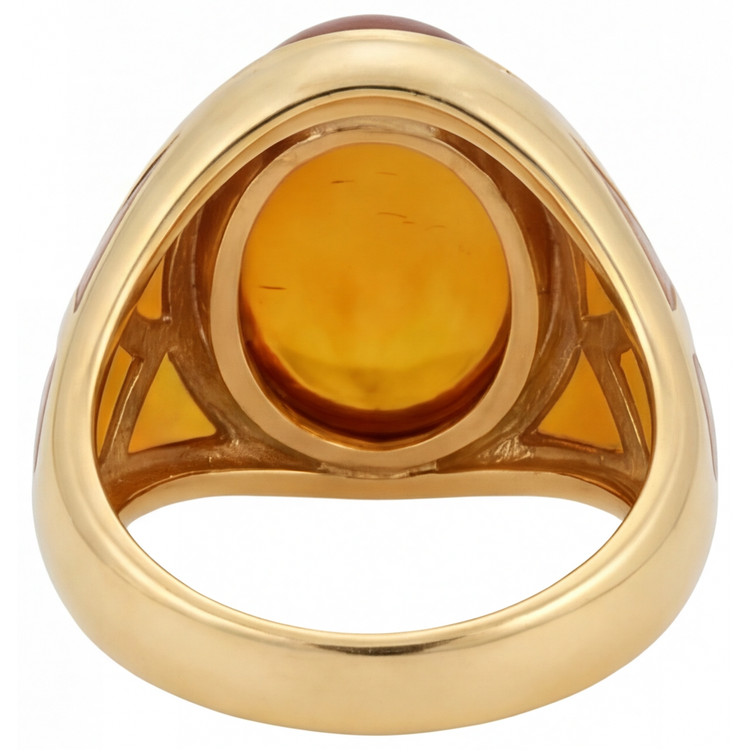 Fin Bague Pierre Précieuse 10 carats – vue de dessus