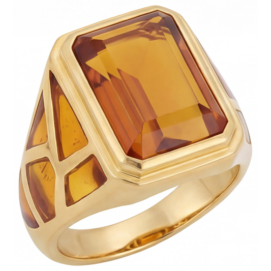 Premium Bague avec Gemme 11 carats – vue de face