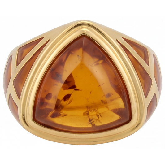 Citrine Joaillerie Fine 8,5 carats Or Jaune 14 Carats – vue de face