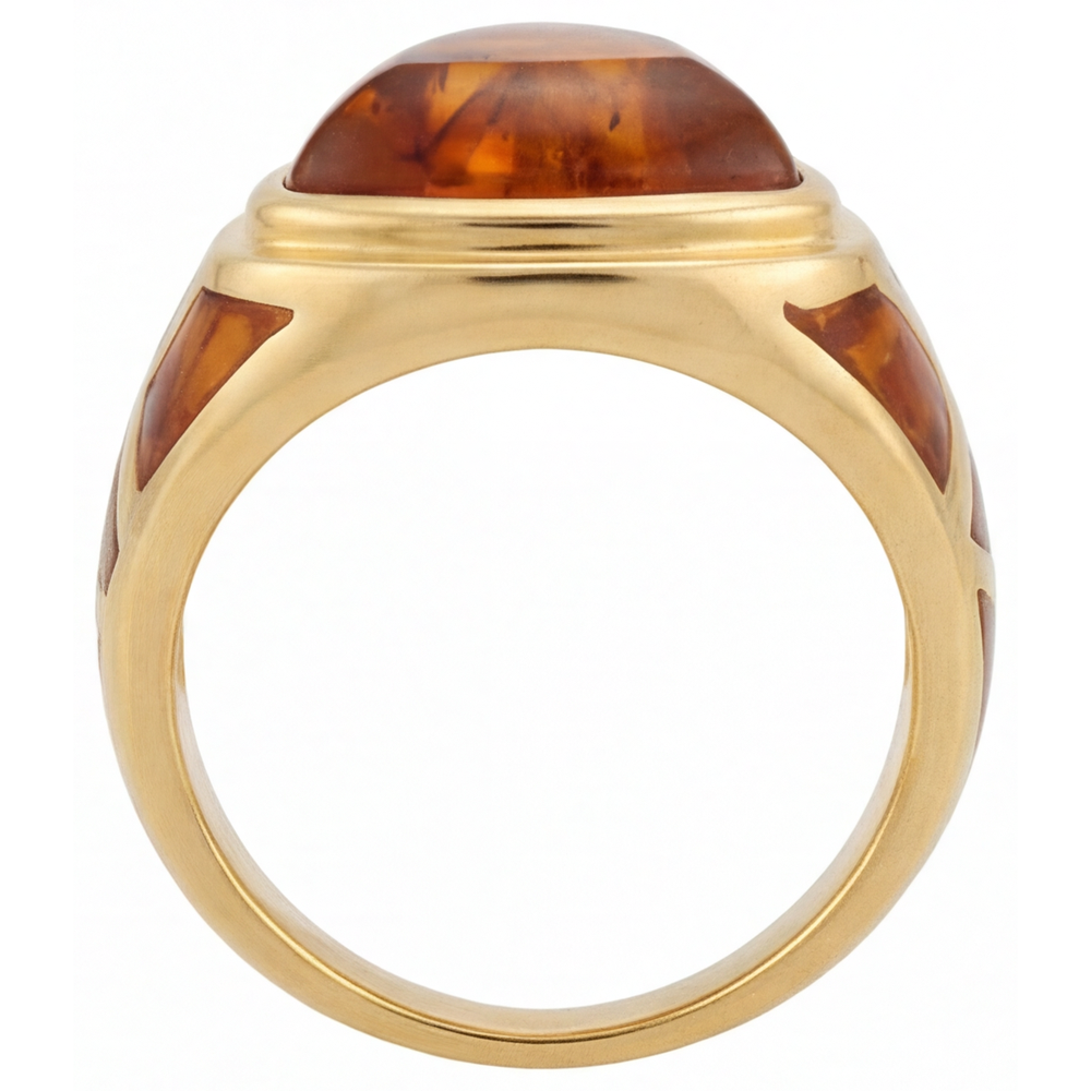 Citrine Joaillerie Fine 8,5 carats Or Jaune 14 Carats – vue de profil