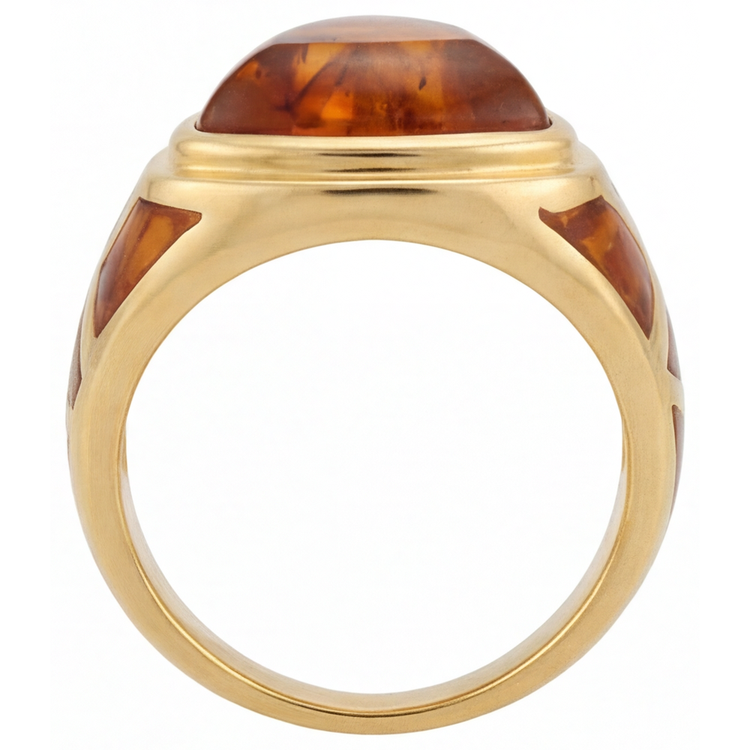 Citrine Joaillerie Fine 8,5 carats Or Jaune 14 Carats – vue de profil