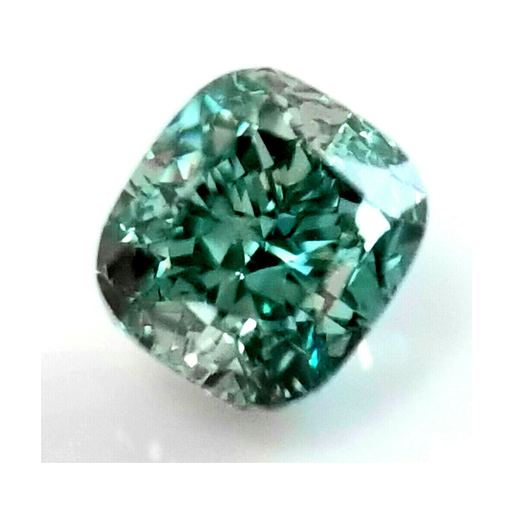 1,5 Carat Diamant Naturel Taille Coussin Vert Amélioré Non Serti