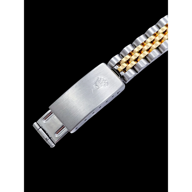 dame bâton de champagne cadran Rolex acier inoxydable et bracelet jubilé en or