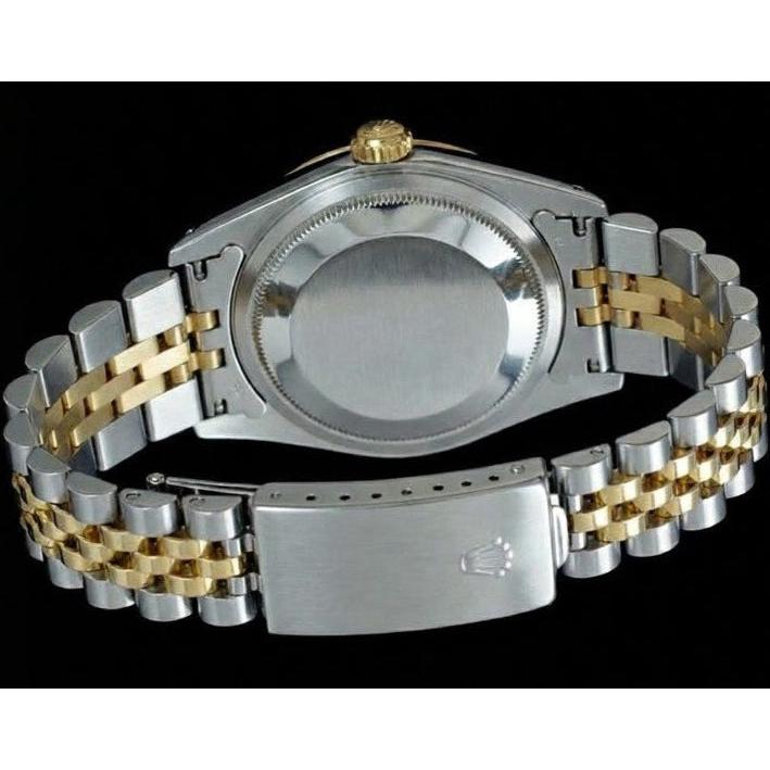 dame bâton de champagne cadran Rolex acier inoxydable et bracelet jubilé en or