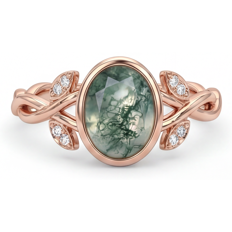 Dendritic Agate Bague avec Gemme – vue principale