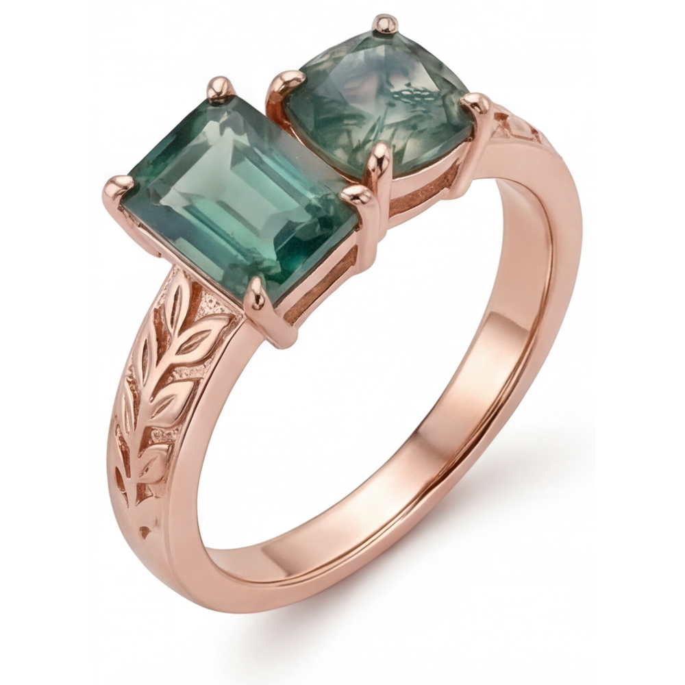 Dendritic Agate Bague Pierre Précieuse – vue principale