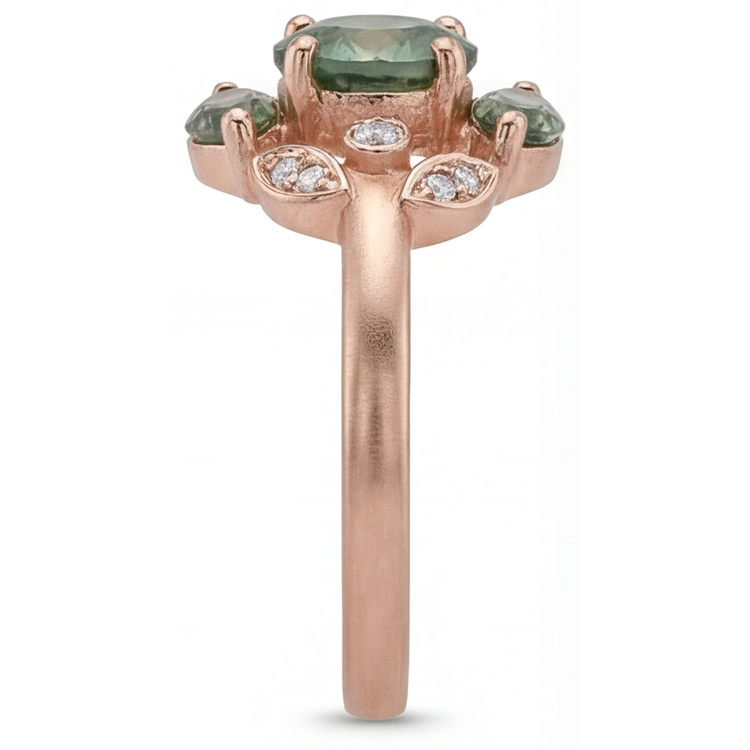 Luxueux Dendritic Agate Bague Pierre Précieuse 3,25 carats – vue d'angle