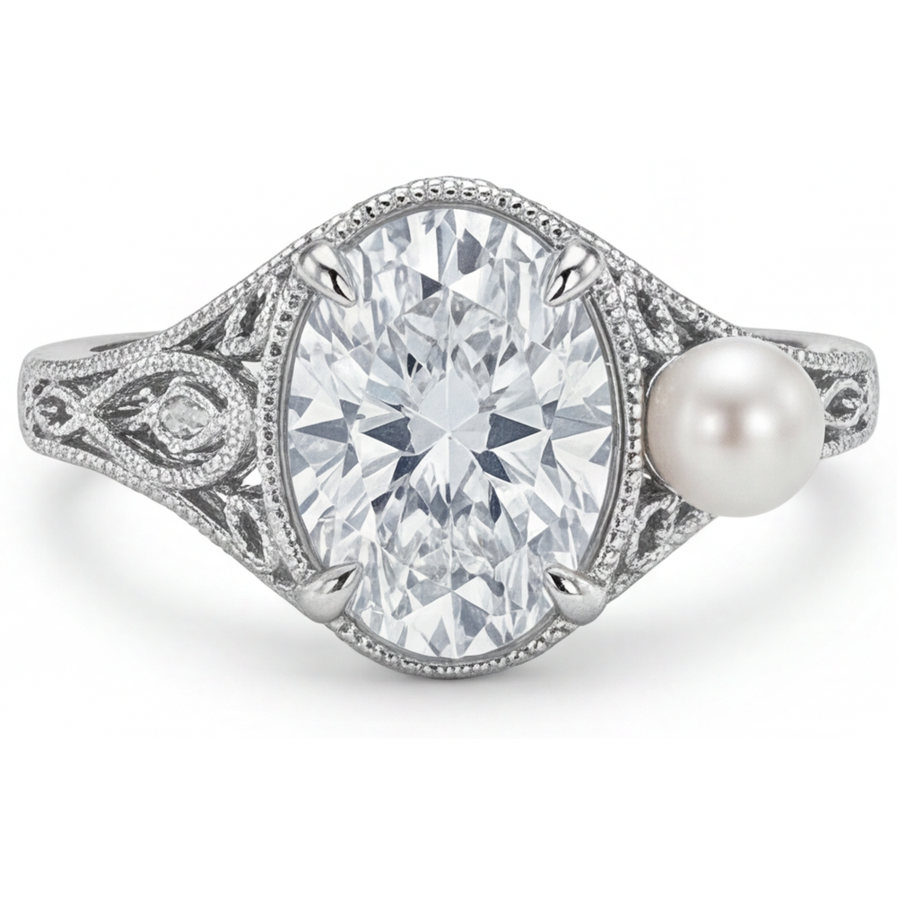 Diamant Anniversary Ring 2-carats Or 14K Blanc – vue principale