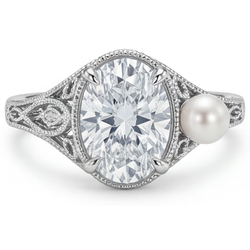 Luxueux Anniversary Ring avec Diamant Filigrane – 2 carats