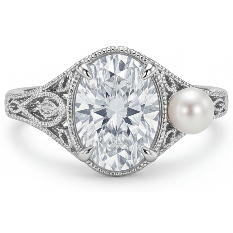 Diamant Anniversary Ring 2-carats Or 14K Blanc – vue principale