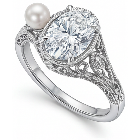 Luxueux Anniversary Ring 2 carats – vue de face