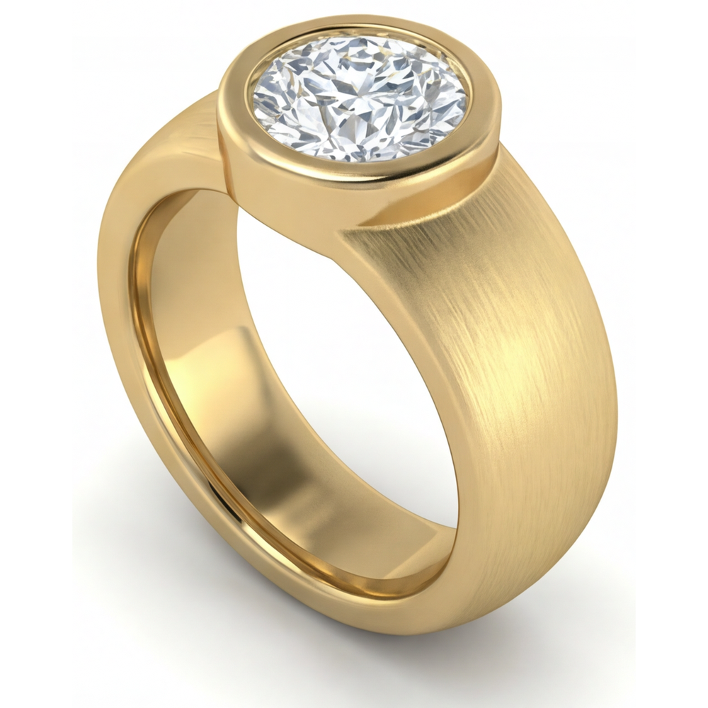 Éblouissant Bague Homme 1,50 carats – vue de côté