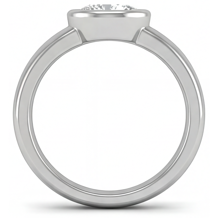 Brillant Bague Masculine 2 carats – vue de profil