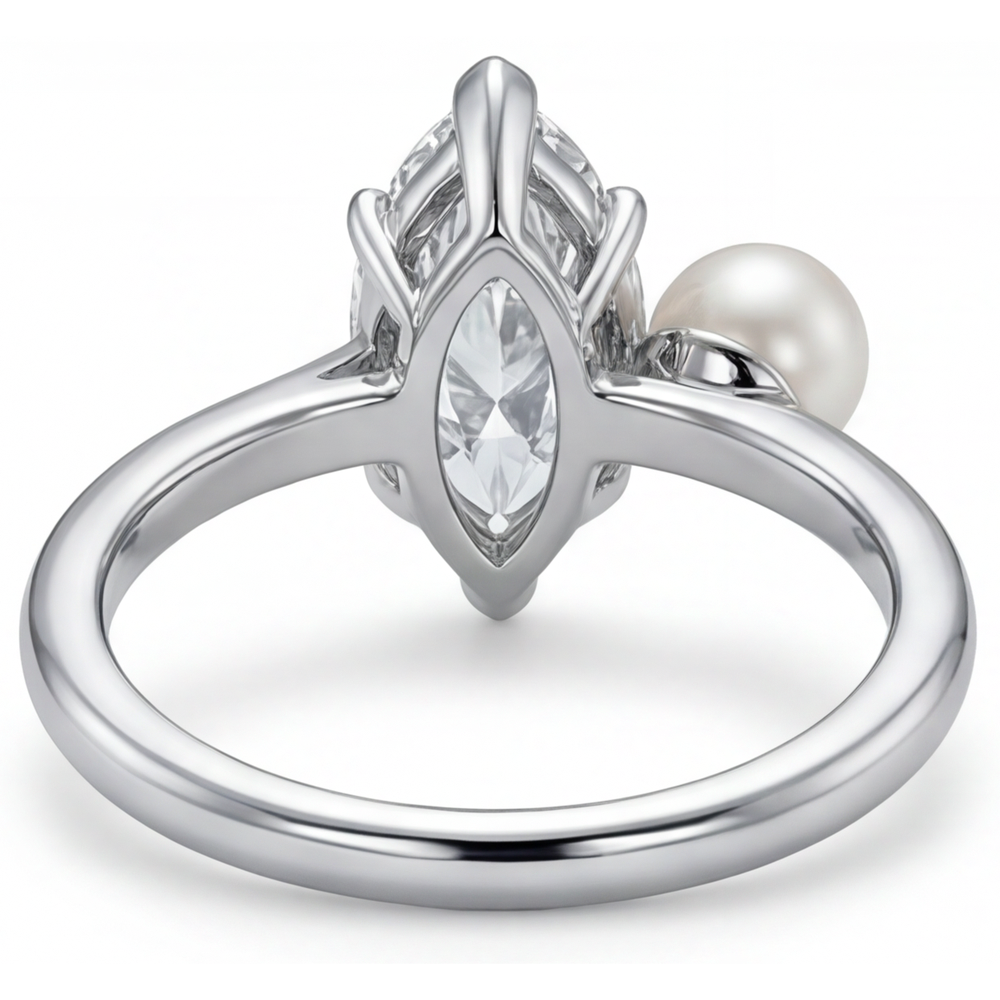 Diamant Bague Mono-Pierre – vue de profil