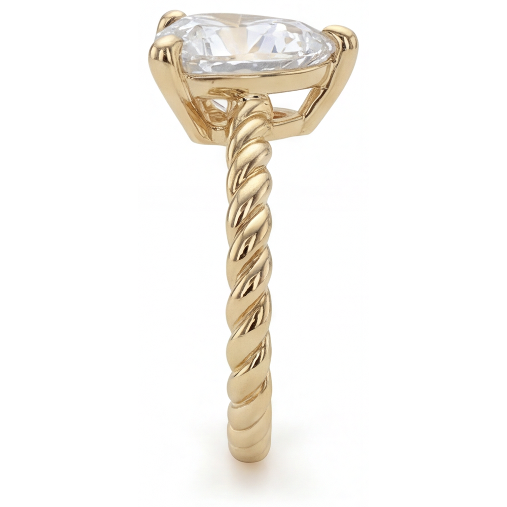 Diamant Bague Mono-Pierre – vue de profil